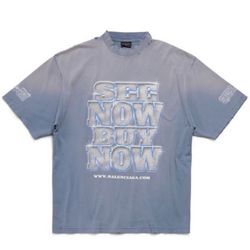 Balenciaga SNBN T-SHIRT MEDIUM FIT IN BLUE $ 995