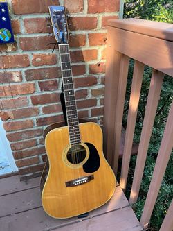 Penco Dreadnought Vintage Acoustic Guitar with Hard Case