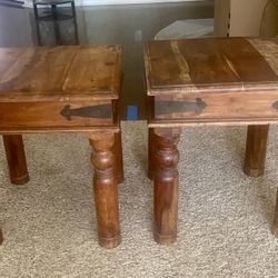 Two Wooden Side Tables