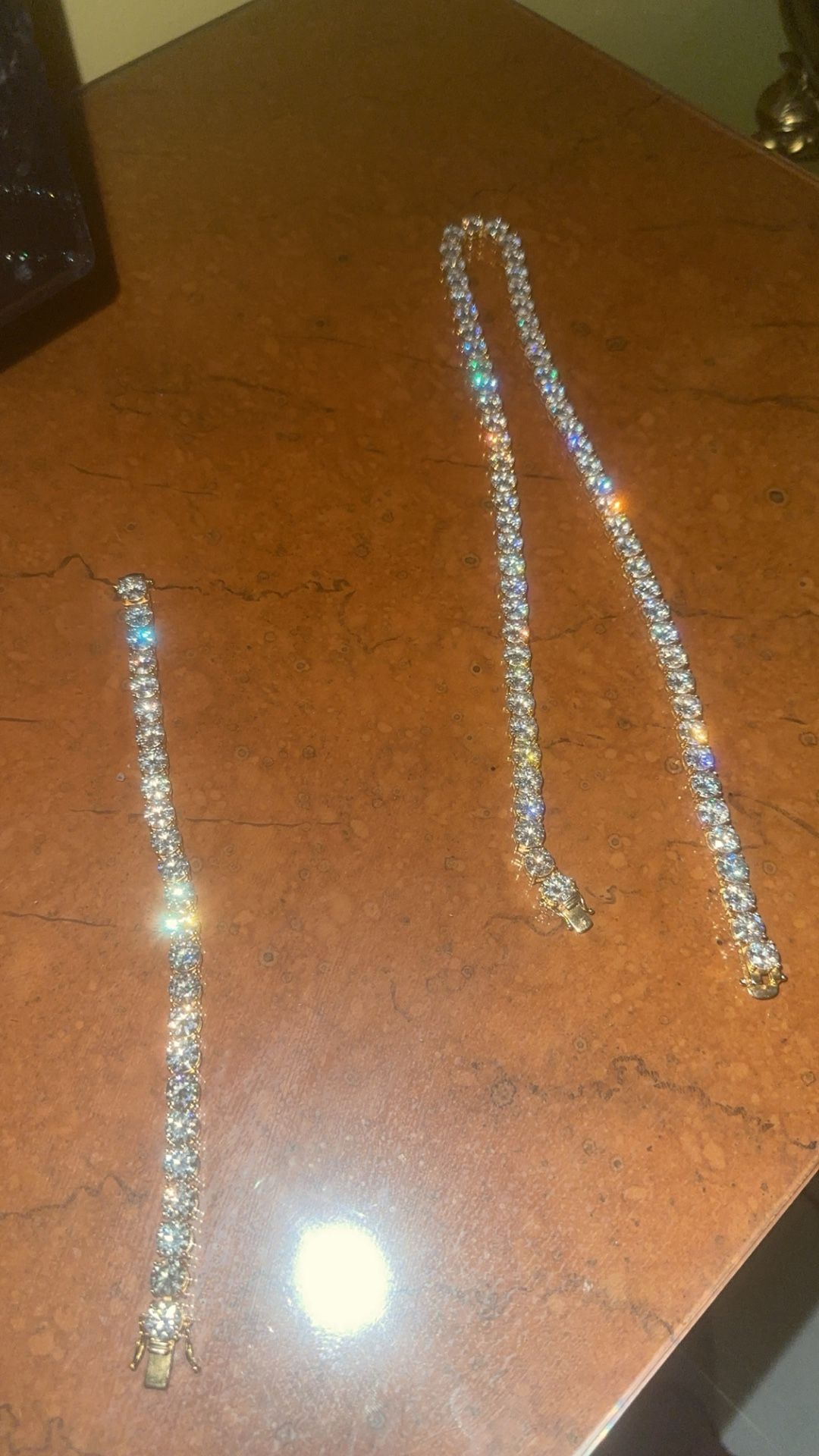 8mm Moissanite Tennis Chain and Bracelet