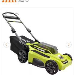 Ryobi Lawn Mower. With Charger And 6.0 Battery 