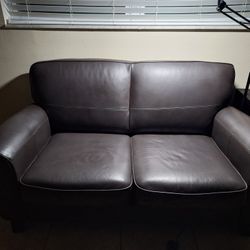 Genuine Leather Sofa Loveseat 