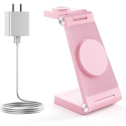 GEJIUCAI Magnetic Wireless Charger, 3 in 1 Foldable Wireless Charging Station, Travel Charger for Multiple Devices for iPhone 14 13 12 Series, iWatch 