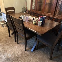 Picnic Like Table With bench And 4 Chairs 