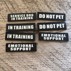 Velcro Pet Dog Tags New Unused Black And White