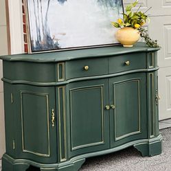 Stunning Green French Country Buffet/ Credenza 