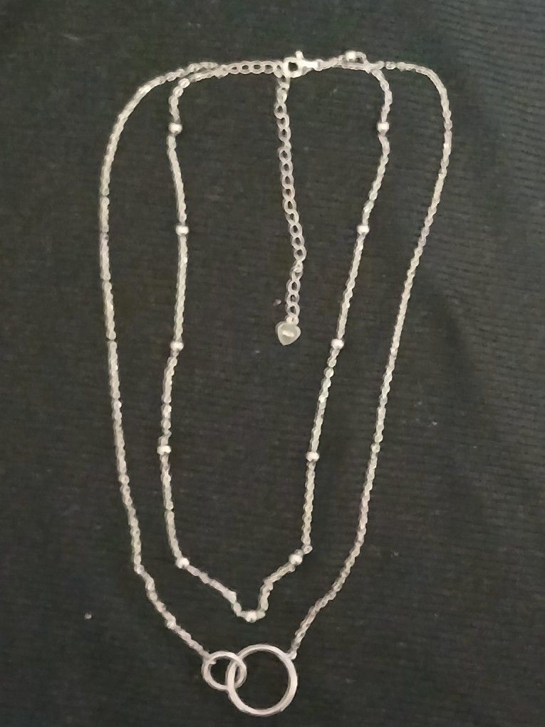 925 Silver Dble Necklace