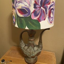 Vintage Copper Table Lamp 