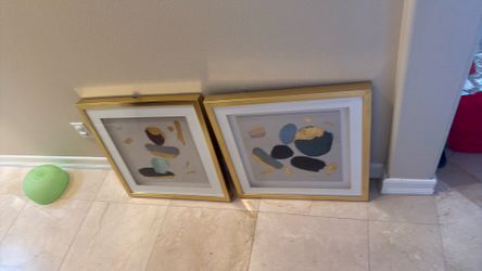 Set of 2 Abstract Framed Wall Art Prints