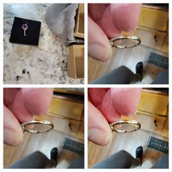 Brand New Sterling Silver With Purple 💜 Amethyst Stone 