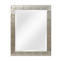 Glitzy Champagne Silver Framed Wall Mirror