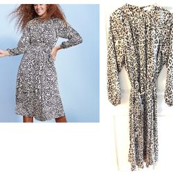 NWT Loft Animal Print Mock Neck Midi Dress size 16 (cash & pick up only)