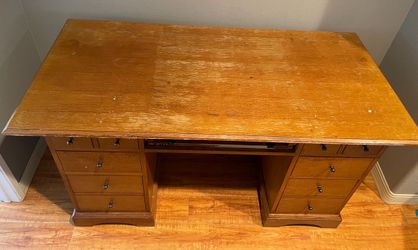 Hardwood hard wood desk