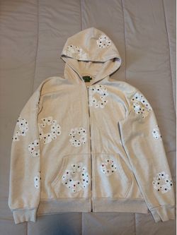 Denim Tears Rhinestone Cotton Wreath Zip Hoodie