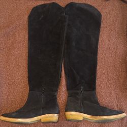 Black Suede Free People Boots 