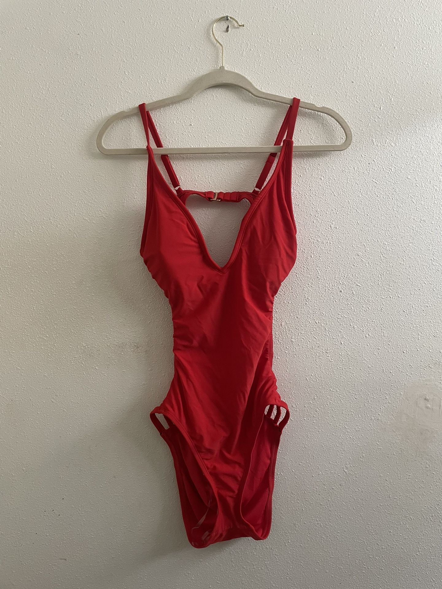 Shade And Shore Red One Piece Swimsuit