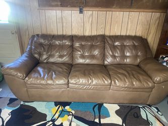 Brown Leather Sofa