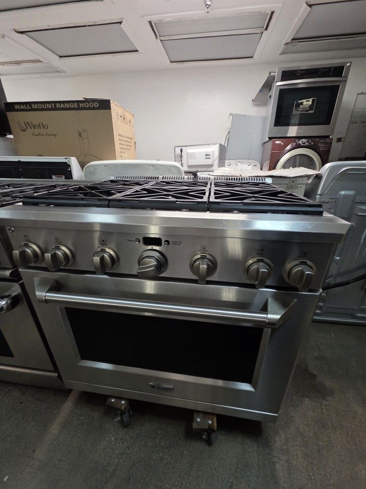 36" GE MONOGRAM GAS RANGE STAINLESS STEEL 