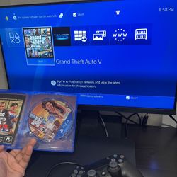 PS4 1tb All Cords, 1 Controller And Gta5