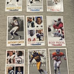 1992 Game Day Football Cards - Lot Of 9