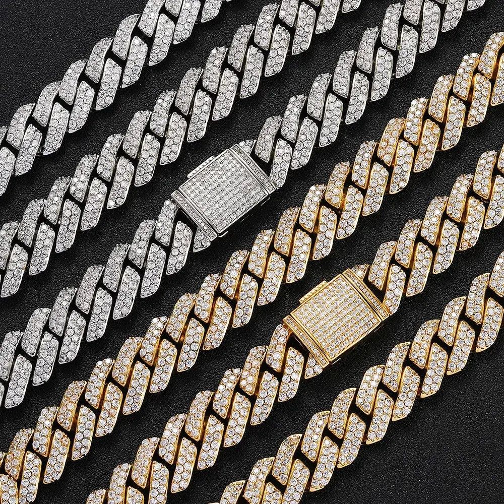 18k Gold/White Gold Cuban Link Chain