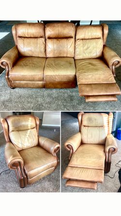 3 piece leather sofa set