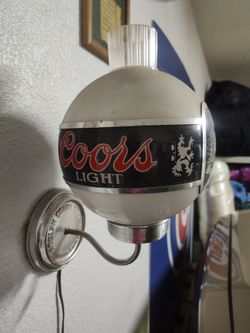 Coors Light globe wall sconce