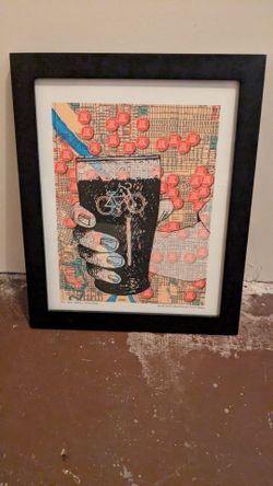 Portland beer and bike art + frame