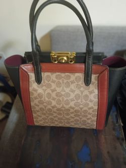 Coach Signature Canvas Tote Handbag