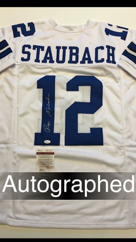 Roger Staubach SIGNED Cowboys jersey w/JSA