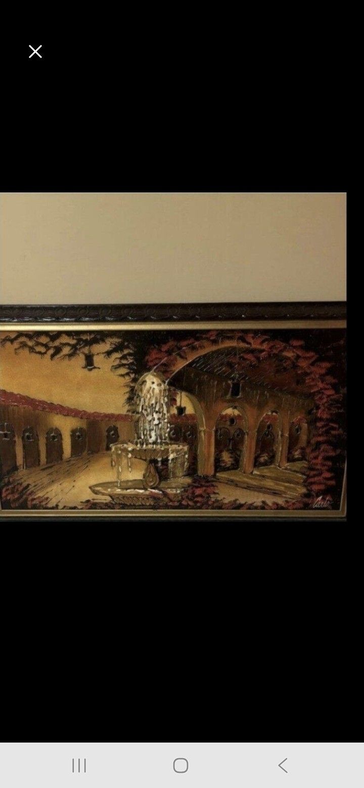 Antique Heirloom Framed Picture Circa 1950's