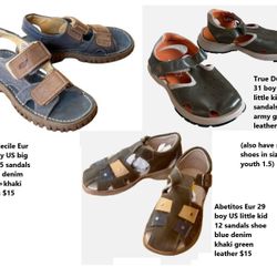 $15 each, European brand new boy shoes sandals toddler little kid 12 13.15 youth big kid 1.5