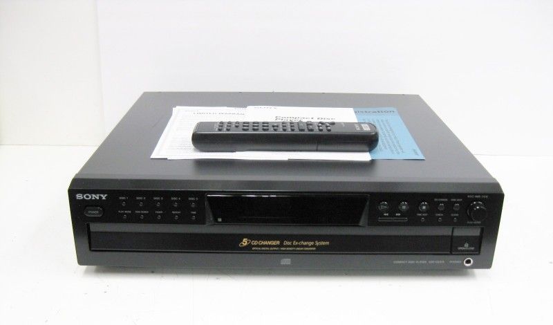 Sony CDP-CE375 - 5 Disc CD Player Changer Carousel w/ Remote