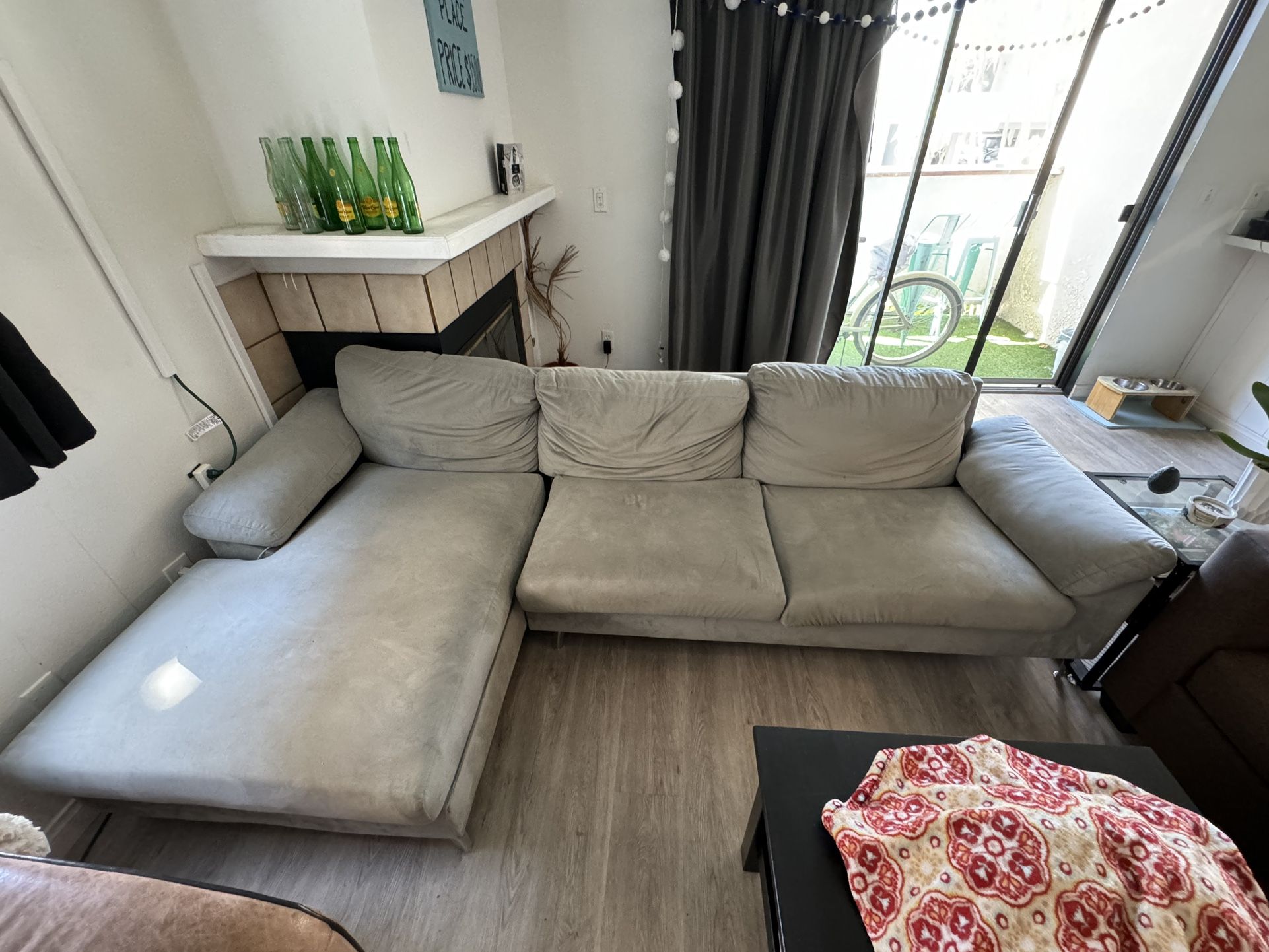 L Shape Grey Couch