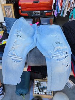 Jordan Craig Sean Fit light wash denim jeans.
