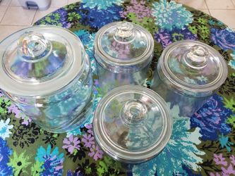 Glass jars canisters