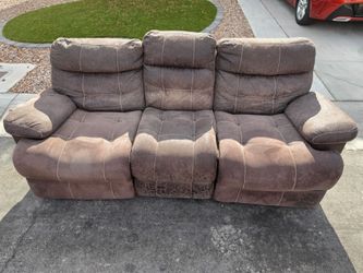 Brown Reclining Sofa