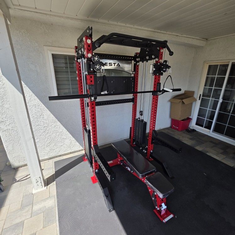 Vesta Pro Series 2in1 Squat Rack | Functional Trainer | 400lb Weight Stack | Commercial Grade | Gym Equipment | FREE DELIVERY🚚