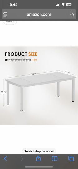 White Office Desk – $40