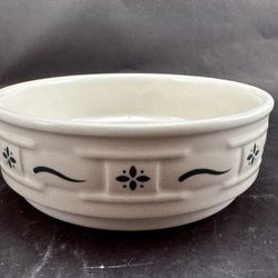 'LONGABERGER' USA WOVEN TRADITION Green MOTIF ROUND SERVING BOWL  