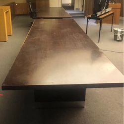 Conference Tables 120 In X 42 In Solid Wood Set Of Two.  