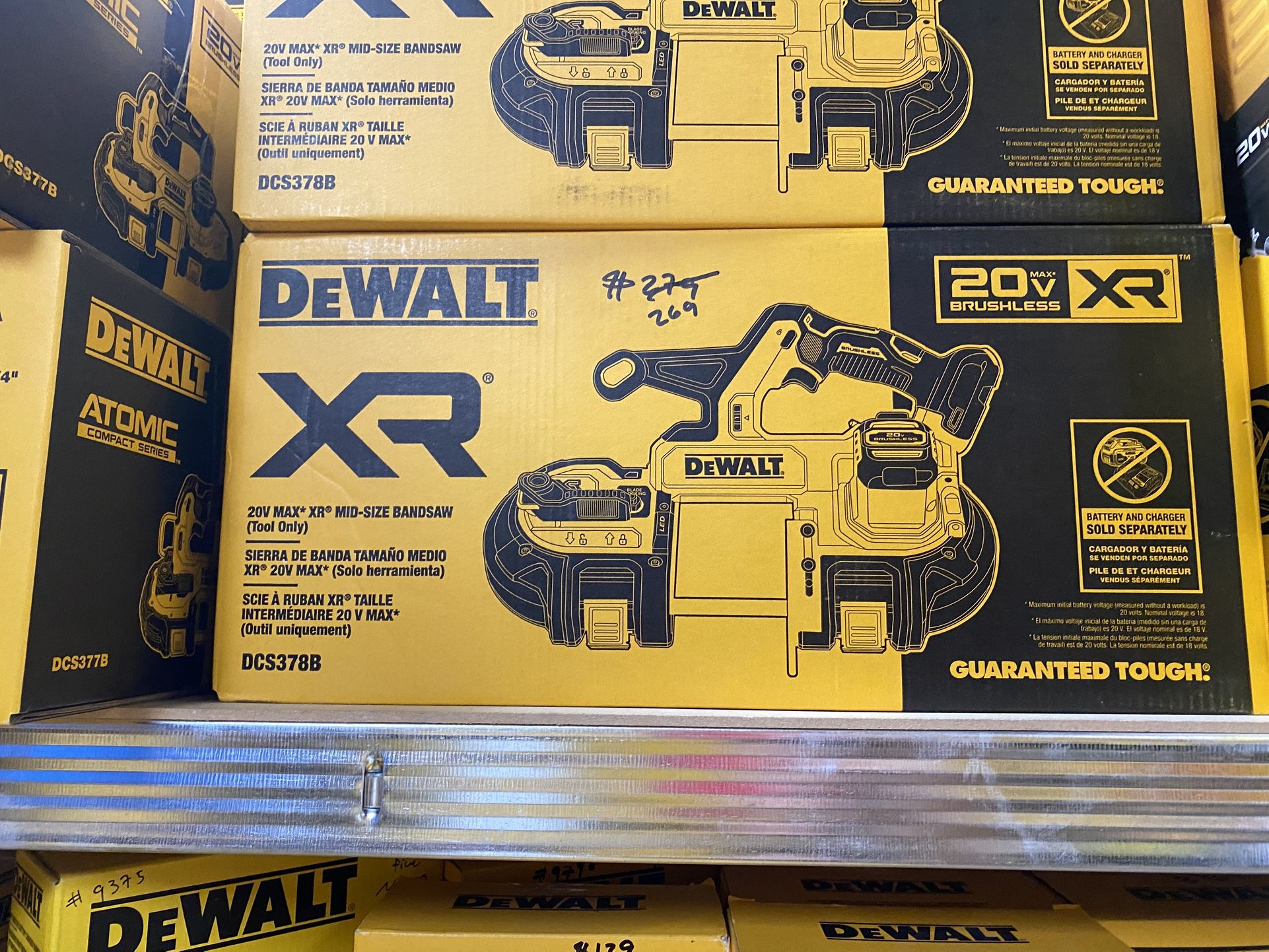 DEWALT 20 Volt MAX 3 3/8 in. Cordless Brushless Bandsaw (Tool Only)