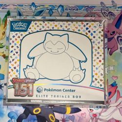 Pokemon TCG 151 Pokemon Center Elite Trainer Box sealed with acrylic case