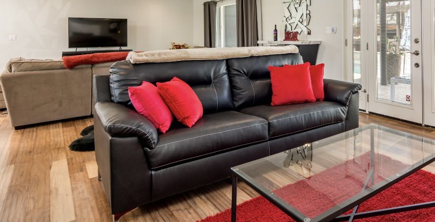 Black Leather Sofa Couch