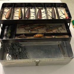 Vintage Lures And Tackle Box