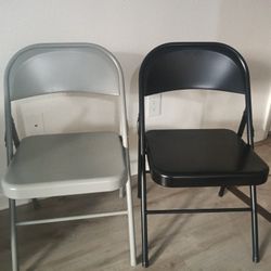 Two Foldable Steel Chairs Mainstays