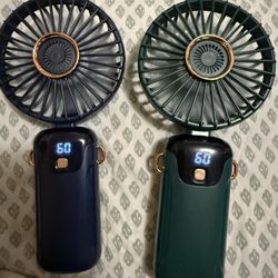 Portable LED rechargeable Fans