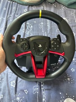 playstation wheel and 2 controllers