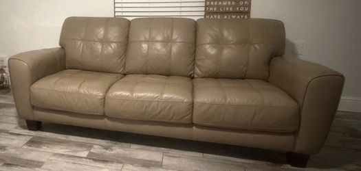 Leather sofa couch
