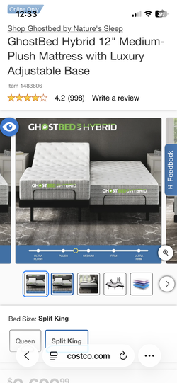 Adjustable King Bed + Matresses